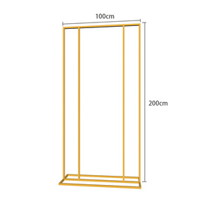 Support de toile de fond artistique en fer doré électroplaqué, détachable, modèle 007, pour décoration de <span class=keywords><strong>mariage</strong></span> en extérieur et écran <span class=keywords><strong>photo</strong></span>, en stock, livraison rapide - Product Image 5