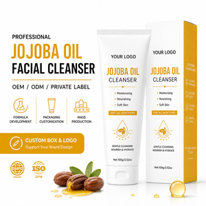 Nuevo Limpiador <span class=keywords><strong>Facial</strong></span> Vegano Natural Personalizado de Marca Privada, con Aceite de Jojoba, Reduce Poros, Nutre y Exfolia la <span class=keywords><strong>Piel</strong></span> - Product Image 1