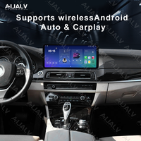 Aijia Promotion pour BMW Série 5 2009-2015 – Cadre en plastique noir mat 12,3 pouces pour autoradio multimédia Android avec Canbus et Mendery