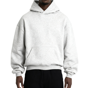 เสื้อฮู้ดดี้ผู้ชายแบบสั่งทำ พิมพ์โลโก้ ผ้าเฟรนช์เทอร์รี่เนื้อหนา ทรงโอเวอร์ไซส์ สไตล์ฮิปฮอป สตรีทแวร์ รุ่น TKAN569 - Product Image 1