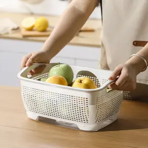 Scatola portaoggetti per frutta e verdura, frigorifero di grande capacità, scatola per la conservazione degli alimenti verdura in plastica