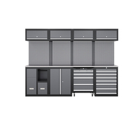 Armoire à outils en métal combiné à 4 unités avec établi multifonctionnel pour garage