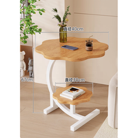 Table basse miniature en bois moderne, durable et personnalisable, table d'appoint convertible pour petits appartements, chambres et salons