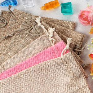 Pochette vintage en toile <span class=keywords><strong>de</strong></span> <span class=keywords><strong>lin</strong></span> et coton tissée avec cordon <span class=keywords><strong>de</strong></span> serrage, tissu résistant à l'abrasion, pour football/soccer, petite taille, sensation haut <span class=keywords><strong>de</strong></span> gamme - Product Image 2