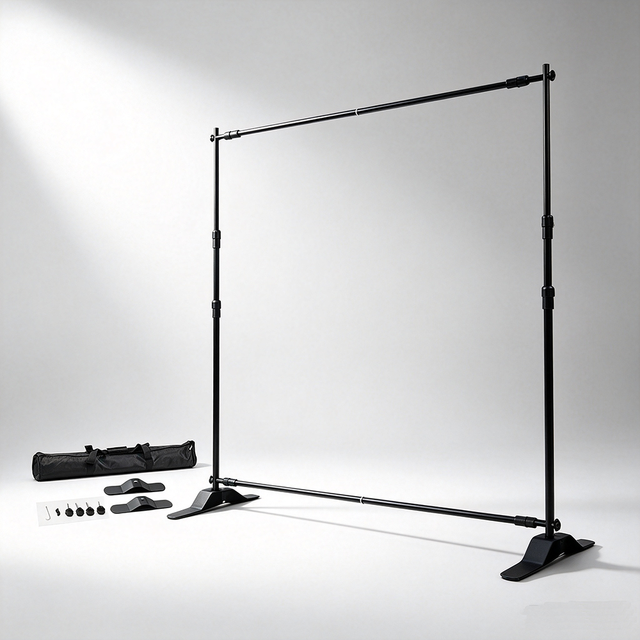 Universal Telescopic Metal Aluminum Display Stand Height Width Adjustable Frame for Exhibition Event Advertising Banner Display
