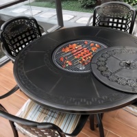 Juego de Muebles de Exterior Multifuncionales para Patio, Jardín o Terraza, con Parrilla para Barbacoa y Mesa de Comedor, Venta al Por Mayor