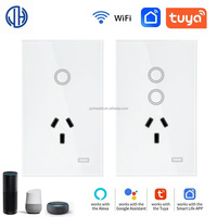 Prise de sol intelligente Zigbee standard US, interrupteurs intelligents Tuya, WiFi intelligent 16A, panneau en verre trempé, commande vocale Alexa, IP66