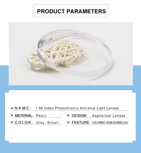 Resina de plástico 1,56 visión única emi uv400 asféricos de lectura sin recubrimiento óptico de <span class=keywords><strong>la</strong></span> lente - Product Image 2