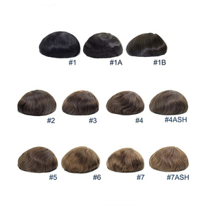 Prótesis Capilar Masculina de Encaje Suizo con Línea Frontal Natural, Sistema de Reemplazo de Cabello Humano Transpirable con Base de PU BIO Duradera, en Stock - Product Image 4