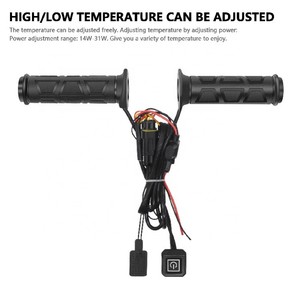 ATV chuyên nghiệp sưởi ấm Grips IP67 không thấm nước 3 bánh răng ấm tay lái cho mùa đông với ngón tay cái nóng 22mm 12V ATV phổ - Product Image 3