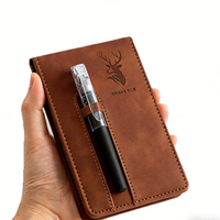 Carnet personnel A7 de haute qualité avec logo personnalisé, stylo et recharge, couverture en PU et papier, impression UV pour réunions d'affaires et journaux