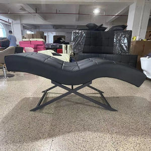 Lit de Cils en Cuir Noir le Plus Vendu pour <span class=keywords><strong>Salon</strong></span> de Beauté, Base en Métal Doré Luxe, Lit de Massage Incurvé pour Sourcils - Product Image 2