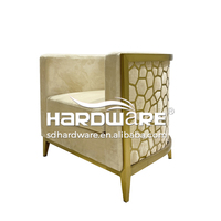 Fauteuil en velours, ensemble de chaises de loisirs au design moderne, pour salon royal, usage hôtelier, coussin personnalisé