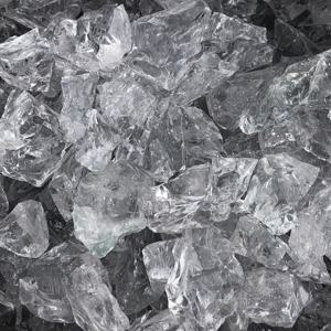 <strong>White</strong> clear Recycled Crushed Crystal Transparent Slag Glass <strong>Rocks</strong> for Gabion Garden <strong>Landscaping</strong> - Product Image 6