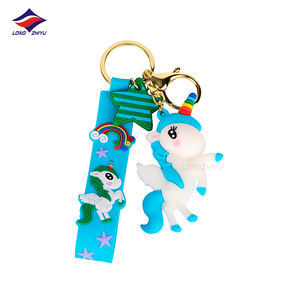 Porte-clés personnalisés motif petit cheval arc-en-ciel, licorne rose en forme de dessin animé, pendentif de <span class=keywords><strong>sac</strong></span>, nouvelle collection, 2019 - Product Image 5