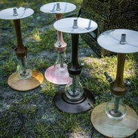 Chicha KAYA en bois élégante, ensemble en bois avec verre, cadeau, fête, salon de chicha, bar, restaurant, café, club, fête, fumer, chicha