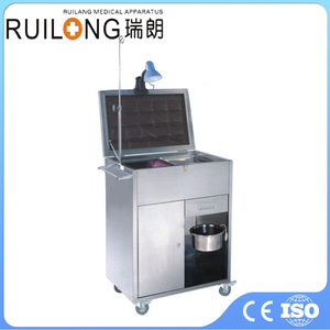 รถเข็นฉุกเฉิน RUILONG รุ่น RT-054T แบบ 5 ลิ้นชัก วัสดุ ABS เงียบ พร้อมราวแขวนน้ำเกลือ สำหรับใช้ในโรงพยาบาล - Product Image 3