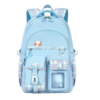 Nouveau Sac à Dos Léger et Imperméable pour Collégiens, Grande Capacité, Motif Dessin Animé Mignon, Idéal pour l'École et les Loisirs