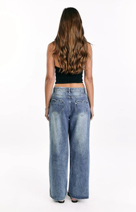 <span class=keywords><strong>Jeans</strong></span> da Donna 2025 a Vita Alta, Gamba Larga, Pantaloni <span class=keywords><strong>Lunghi</strong></span> Estivi, <span class=keywords><strong>Jeans</strong></span> Vintage Baggy, Streetwear Casual, <span class=keywords><strong>Jeans</strong></span> Dritti da Donna - Product Image 6