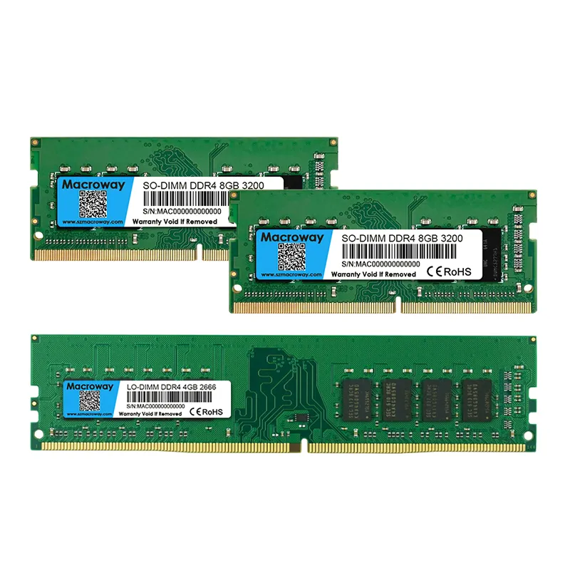 Venta al por mayor DDR3 RAM DDR4 2 GB 4GB 8GB 16GB 32 GB 64 GB DDR3L Memoria portátil 1333, 1600, 2400, 2666, 2133 de los Rams 204pin de Memoria Sodimm Notebook