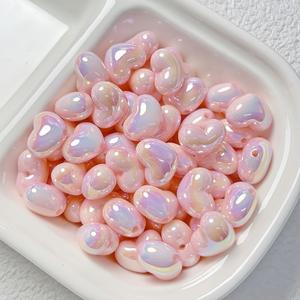 New Popular Cream Chubby Little Heart <b>Acrylic</b> <b>Beads</b> DIY Bracelet Necklace Material Jewelry - Product Image 1