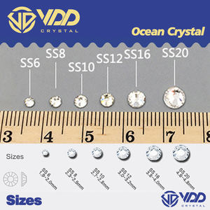 VDD-Diamantes de imitación de cristal de alta calidad, accesorios para decoración de uñas DIY, piedra brillante <span class=keywords><strong>con</strong></span> reverso plano, nuevo color, tamaño mixto, tamaño de la mezcla, - Product Image 5