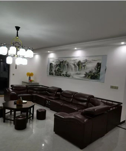 Juego de sofá de <span class=keywords><strong>esquina</strong></span> Seccional de PU de cuero genuino <span class=keywords><strong>en</strong></span> forma de L Popular de gama alta Sofá de 7 plazas Sofás de sala de estar - Product Image 2