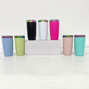 25 Pack Custom Logo Mini Size Rainbow Plated 10oz <b>Double</b> <b>Wall</b> Vacuum Insulated BPA Free Travel <b>Cups</b> Magnetic Sliding Lids - Product Image 2