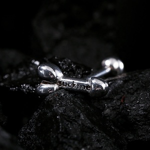 Miễn phí mẫu chất lượng cao 316L thép không gỉ người đàn ông Phụ nữ mạ vàng xã hội lưỡi Vòng Lưỡi móng tay - Product Image 3