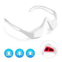 Appareil de relaxation oculaire, microcourant, thérapie par lumière rouge, soulagement de la fatigue oculaire, élimination des cernes, masseur oculaire à vibration électrique