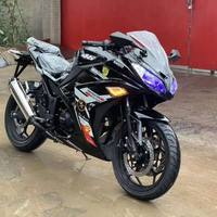 Moto sportive compacte National Four EFI Small Ninja, modèle Prone Race White Aurora, bicylindre, refroidissement par eau, 196cc, SY200-4H, 110Km/h