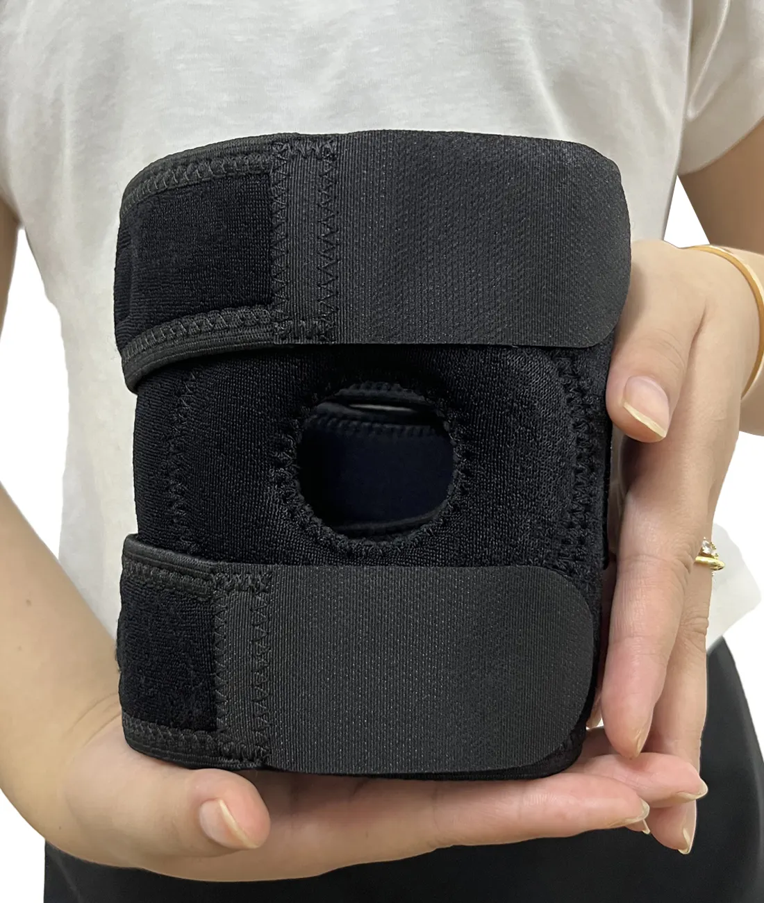 Kinder Jeugd Neopreen Kniebrace, Open Patella Stabilisator Met Verstelbare Bandjes Kniebeschermers Ondersteuning Voor Artritis