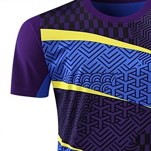 Conjunto de Camiseta de Fútbol para Hombre, Sublimada con Estampado Geométrico, Transpirable, de Secado Rápido, Manga Corta, Corte Regular, para Todas las Temporadas - Product Image 6