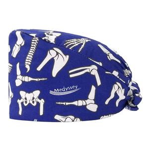 Wholesale Anti Slip Sunflower Printed Premium Cotton Breathable Adjustable Tie <b>Back</b> <b>Scrub</b> Cap - Product Image 3