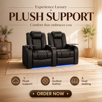 Canapé électrique moderne pour cinéma maison, deux places, en cuir véritable, inclinable, extensible, multifonction, avec mousse à mémoire de forme, pour salon