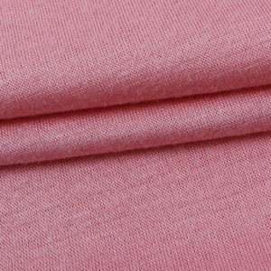 Tela de punto de algodón de color rosa suave, 32S, poliviscosa, spandex, 170 cm de ancho, 150 g/m², para camisetas y ropa informal. - Product Image 1