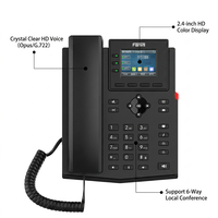 Téléphone IP Gigabit X303G avec écran couleur 2,4 pouces, 1000 Mbps, double port PoE, conférence 6 voies, EHS, SIP, 4 lignes SIP, voix HD, VoIP professionnel de bureau