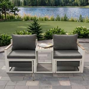 BHR Modern Aluminum Outdoor Sofa Set for Apartment Balcony <strong>2</strong> <strong>Seater</strong> <strong>Garden</strong> <strong>Furniture</strong> with Courtyard Use - Product Image 2