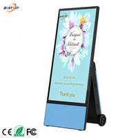 Affichage numérique portable OEM IP65 alimenté par batterie pour extérieur, écran tactile LCD 4K avec SDK pour publicité de détail