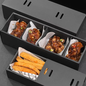 Caja de Cartón <span class=keywords><strong>para</strong></span> Alimentos con Forma de Barco, Personalizada e Impresa, de Material de Grado Alimenticio, <span class=keywords><strong>para</strong></span> Hot Dogs y Hamburguesas - Product Image 6
