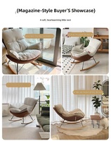 Fauteuils à bascule modernes, ottoman en tissu rembourré, base en fer écologique, chaise longue pour salon, chambre, hôtel, bureau