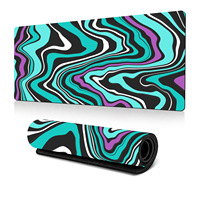 Grand tapis de souris pour jeux vidéo, tapis de bureau, tissu micro-tissé supérieur, base en caoutchouc antidérapante, bords cousus, résistant à l'eau, pour les joueurs