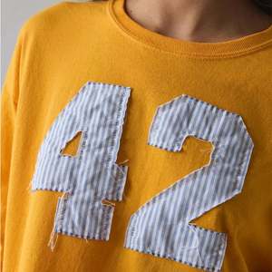 Camiseta extragrande de manga larga personalizada para mujer con bordado, ajuste holgado ecológico para el verano - Product Image 2