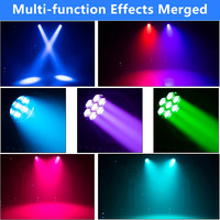 7 x 40W RGBW LED Lyre motorisée Bee Eye avec Zoom et Wash, Effet DJ pour Club, Scène, Mariage, Fête, Corps en aluminium, Contrôle DMX512