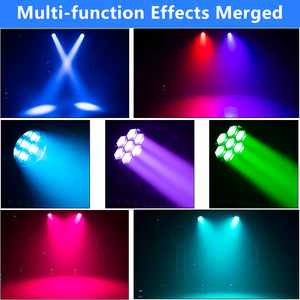 7x 40W RGBW <span class=keywords><strong>LED</strong></span> Moving Head mit Bieneaugen-Effekt, Zoom, Wash, DJ-Effekt für Club, Bühne, Hochzeit, Party, Aluminiumgehäuse, DMX512-Steuerung - Product Image 3