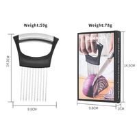 Porte-oignons manuel en acier inoxydable 304, poignée en PP, passe au lave-vaisselle, robuste, réutilisable, portable, facile à trancher, outil de cuisine, coupe-légumes