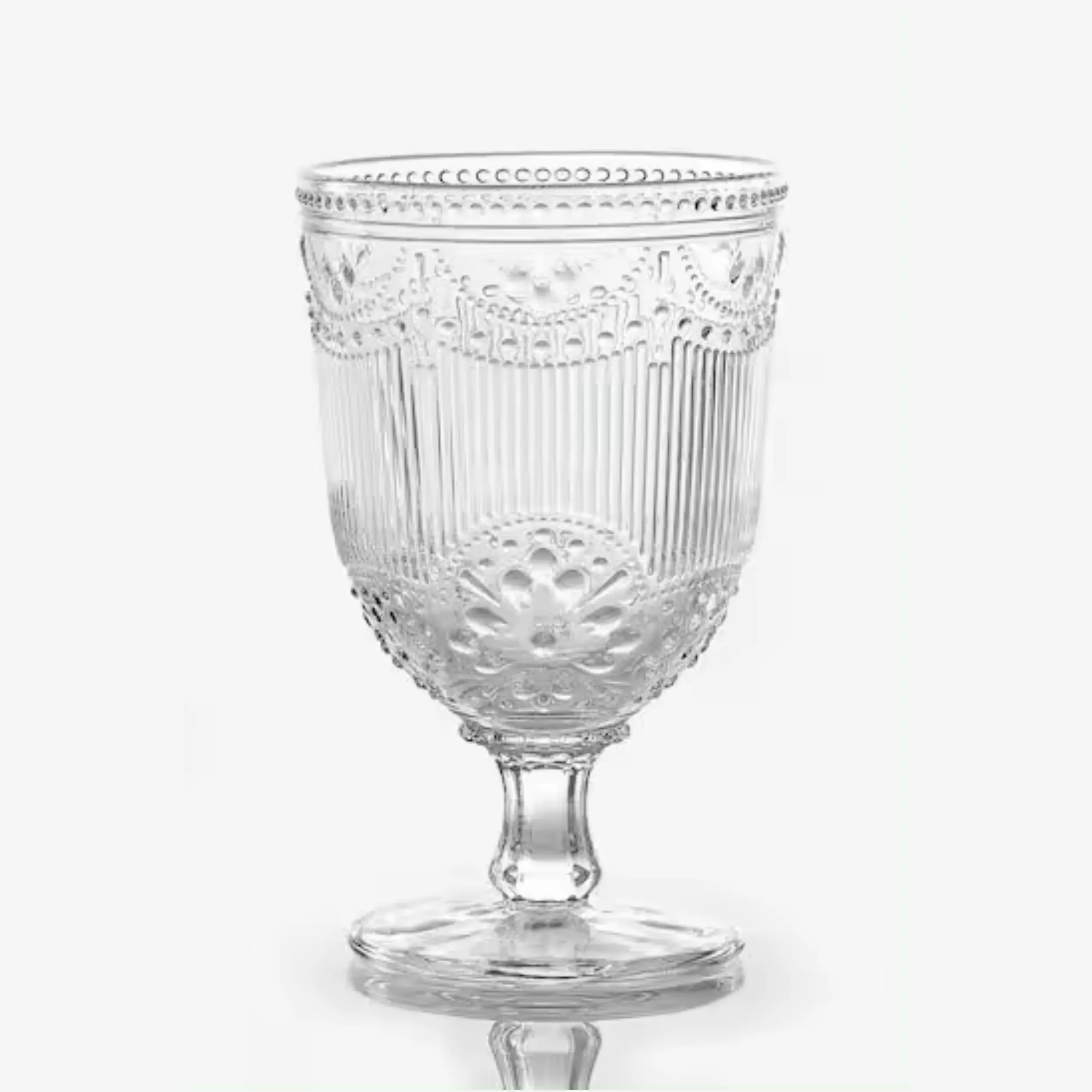 Glass Goblet Customized Wholesale Vintage Embossed Red Wine Glass Wine Glasses For Wedding Party Bar white cup glass