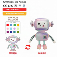 Muñeco de Peluche Personalizado, Mini Robot Transformable con Ojos Parpadeantes, Mercancía de Videojuegos, Fabricante de Peluches Personalizados, Caja Sorpresa