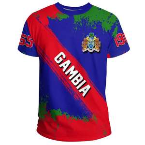 Popular Wholesale Premium Gambia Tshirts Men T-shirt <strong>Unique</strong> Design Best Quality Short-sleeve Man <strong>Professional</strong> Customization - Product Image 2