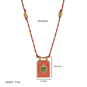 Collar con Colgante Retro <span class=keywords><strong>de</strong></span> Tarot Ojos <span class=keywords><strong>de</strong></span> <span class=keywords><strong>Amor</strong></span>, Cadena Ajustable, Chapado en Oro, con Dije Esmaltado, para Mujer, Venta Caliente <span class=keywords><strong>de</strong></span> Fábrica - Product Image 2